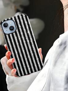 1 chiếc ốp lưng điện thoại giả da mềm mại, chống sốc, họa tiết ngôi sao lấp lánh sọc, phù hợp với Apple 17 Pro Max/16 Pro Max/16 Plus/13 Pro Max/14 Pro Max 13 14 11 12 Pro 11/15 Pro, Galaxy S24 Ultra, thiết kế lỗ loa, quà tặng ngày lễ - màu đen - Xem 9