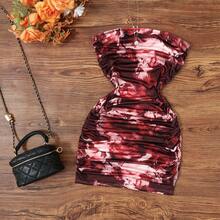 Đầm hai dây dệt kim xếp ly cao cấp dành cho nữ, kiểu dáng thanh lịch, thoải mái, ôm sát cơ thể, gợi cảm, thích hợp cho buổi hẹn hò tối, tiệc tùng, mùa xuân/hè. - Màu Đỏ Sâu - Xem 1