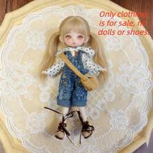 17厘米BJD娃娃服装套装，精致可爱时尚BJD娃娃服装套装，可更换配件，新年/圣诞节/生日礼物（仅含服装，不含娃娃和鞋子） - 彩色 - 查看 10