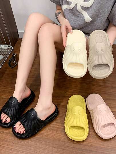 女士一体式厚底时尚百搭套脚凉鞋，适合户外和度假