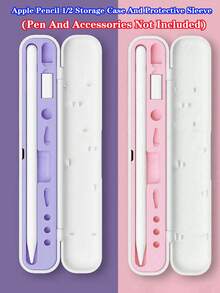 適用於第1代和第2代Apple Pencil的保護殼 - 時尚耐用的收納保護，輕巧便攜，方便攜帶 (不含筆和配件) - 彩色 - 查看 3