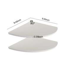 18厘米/24厘米，2件/3件/4件装转角壁挂式置物架，木质悬浮式转角置物架，转角壁挂式置物架，壁挂式收纳展示架，适用于放置电视配件、显示器、音箱、机顶盒、游戏机、卧室书架 - 彩色 - 查看 8