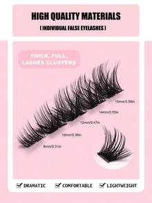 100pcs D-Shaped Curly Fluffy False Eyelash Clusters, Thick Segmented False Eyelash Clusters, Thick False Eyelash Extensions, Single Eyelashes For DIY Eyelash Extensions, Daily Makeup, Home And Travel Cheap, Lashes Clutters, Fluffy Lashes - View 2