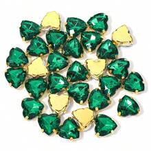 30pcs/Pack Stainless Steel Gold Base Acrylic Peach Heart-Shaped Four-Hole Claw Rhinestones, Fashion Elegant Gift Accessories, Suitable For Bags, Bracelets, Hair Accessories, DIY Jewelry Making Fasteners - Four-hole Claw Drill - View 30
