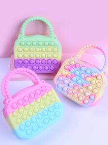 1 Túi đeo vai silicon cho trẻ em, túi xách hình trái tim, túi đeo vai cho bé gái, ví đựng tiền xu cho trẻ em - Nhiều màu - Xem 4