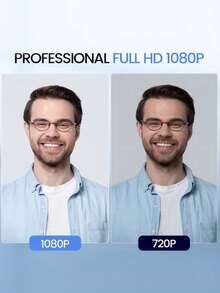 1080P全高清网络摄像头，带麦克风，USB即插即用电脑摄像头，可调节底座，适用于台式机/笔记本电脑，支持视频通话 - 黑色 - 查看 7