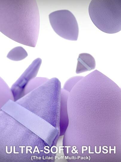 Bộ bông trang điểm đa hình màu tím 4/8/16 miếng, 3 loại bông phấn tam giác khác nhau, bông tán phấn mềm mại, không chứa latex, giúp tán kem nền, che khuyết điểm và tạo khối mắt hoàn hảo, có thể tái sử dụng và dễ dàng vệ sinh. Dụng cụ trang điểm màu tím dễ vệ sinh.
