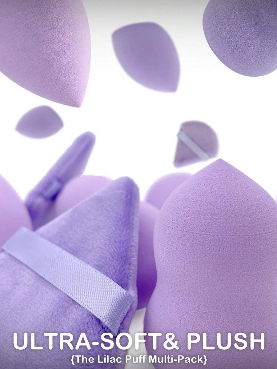 Bộ bông trang điểm đa hình màu tím 4/8/16 miếng, 3 loại bông phấn tam giác khác nhau, bông tán phấn mềm mại, không chứa latex, giúp tán kem nền, che khuyết điểm và tạo khối mắt hoàn hảo, có thể tái sử dụng và dễ dàng vệ sinh. Dụng cụ trang điểm màu tím dễ vệ sinh. - Nhiều màu - Xem 1