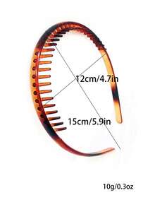 2条波浪齿状发箍，简约防滑发带，男女通用，护发发圈，夏季、假日、旅行必备 - 2PCS多色 - 查看 6