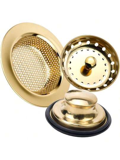 1/3 cái lưới lọc bồn rửa bằng thép không gỉ, rổ lọc đa năng bằng thép không gỉ, lưới lọc chống tắc nghẽn cống bồn rửa nhà bếp, thiết kế vành rộng, thích hợp cho cống bồn rửa nhà bếp, nắp cống phòng tắm, đồ trang trí phòng tắm gia đình, quà tặng Ngày của Mẹ