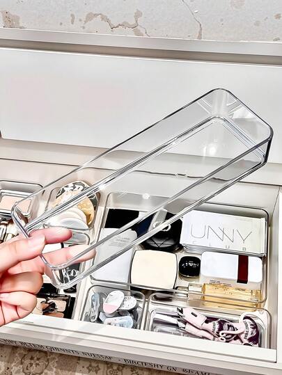 8/7pcs Transparent Drawer Makeup Organizer Box, Cosmetic Storage Box For Makeup Tools, Desk Organizer For Cosmetics, Office Supplies And Crafts, Suitable For Makeup, Office And Crafts, Modern Makeup Box - Room Decor, Home Decor, Summer Decor, Bedroom Decor