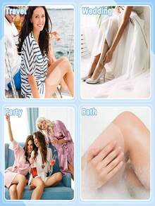 50 piezas de pegatinas para levantar los muslos, pegatinas transparentes e invisibles para el cuello para mujeres. Pegatinas ovaladas transparentes para levantar la piel de los muslos internos. Adecuado para la playa, la piscina y correr para evitar la fricción. - transparente - Ver 7