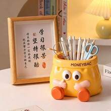 1pc Cartoon Pen Holder Desk Organizer, Multi-Function Office Stationery Storage Box, Cute Birthday Gift - Pen Holder - View 5