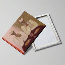 1幅装裱/未装裱复古西部牛仔女郎葡萄酒晚餐帆布海报抽象厨房吧台车墙面艺术印刷品极简主义装饰复古画，适用于公寓、客厅、餐厅、现代家居装饰 - Poster - 查看 5