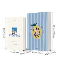 2 cuốn sách trang trí phong cách ven biển hiện đại, màu xanh be, thích hợp để trang trí nhà cửa trên bàn ăn, bàn cà phê, giá sách, trang trí ngày lễ trang nhã. - Màu xanh nhạt - Xem 4