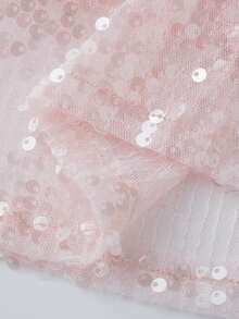 Women Sequin Maxi Skirt Low Rise See Through Sparkly Bodycon Long Mermaid Skirt Summer  Coquette Beachwear - 粉色 - 查看 4