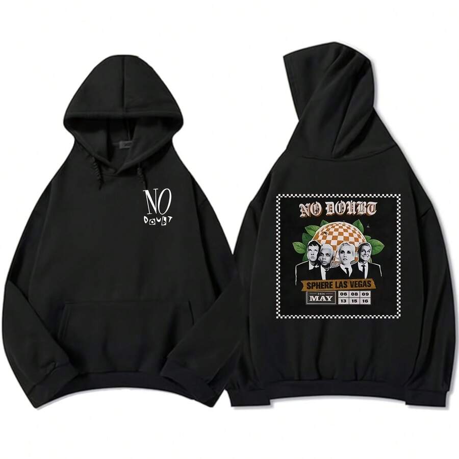 No Doubt Sphere Las Vegas 2026 Hoodie - Unisex Fashion Graphic Streetwear Long Sleeve Sweatshirt - 黑色 - 查看 1