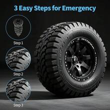 摩托车轮胎修理工具套装，包括螺丝刀和真空轮胎工具 - 多色 - 查看 3