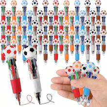 10支/套迷你多色足球笔，可爱趣味四合一笔套装，酷炫圆珠笔，生日礼物，复活节教师用品，完美的足球派对礼品 - A - 查看 4