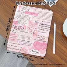 1 件装 PU 皮革翻盖保护套，带 360 度旋转支架和笔槽，兼容三星 A9/A9+/S9/S9FE/A11/A11+/S11/S10 FE/S10 FE+/S10 Lite、A16 2025、Air 11/13、M3 2025、Mini 7 A17、Pro 2024、Air 11/13、M2 2024、Pro 11/13、M4 2024、Pro 12.9、7/8/9 代、10.2、10 代、10.9、Air 4/5/6/7/8、10.9、Pro 11、4/5/6 代、Mini 6、SE 11、荣耀、Matepad SE 11，饰有十字架、蝴蝶、心形、圣经经文图案。 - 彩色 - 查看 3