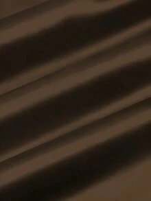 女士优雅缎面衬衫，适合工作和休闲场合，春秋季百搭之选 - 咖啡棕 - 查看 4
