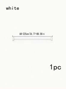 1pc Stainless Steel Telescopic Shower Curtain Rod, No Drilling Required, Curtain Rod, Closet Rod, Tension Rod, Clothes Drying Rod, Suitable For Bathroom, Living Room, Balcony, Partition, Door Curtain, Kitchen, Bathroom Accessories - Telescopic Pole - View 32