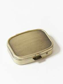 1 pieza Caja de metal portátil y mini cuadrada, Joyero - Multicolor - Ver 9