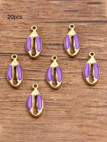 10个/20个/50个/100个随机混合3D珐琅贝壳吊坠配件，DIY项链手链耳环手工小饰品配件 - 鉗子 - 查看 27