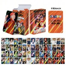 124pcs Holographic LNGSHOT Laser Reflection Cards, Holographic Fan Support Photo Cards, Stickers, LOMO Cards, Glitter Cards - Multicolor - View 1