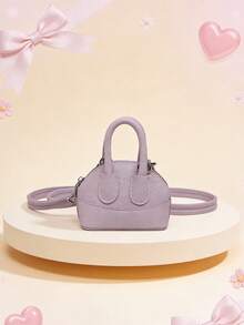 1pc This Fashionable And Cute Mini Shell Handbag Has A Unique Design, Suitable For Various Occasions. Multifunctional And Practical, It Is Very Suitable For Outdoor Activities, Recreation, Commuting To Work, Etc., And Is A Perfect Gift For Teenagers. - Lychee Pattern Handbag - View 14