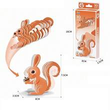 3D拼图，卡通动物拼图套装，圣诞节/生日礼物 - 彩色 - 查看 17