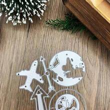 一套飞机摄影地球形状金属切割模具，DIY剪贴簿艺术家金属切割模板，适用于DIY剪贴簿、纸质相册、卡片制作和浮雕工艺品 - mc202 - 查看 5