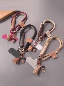 Capybara Phone Lanyard, Wrist Strap, Colorblock Braided Cord, Short Hanging Chain, Durable Outdoor Use - Multicolor - View 8