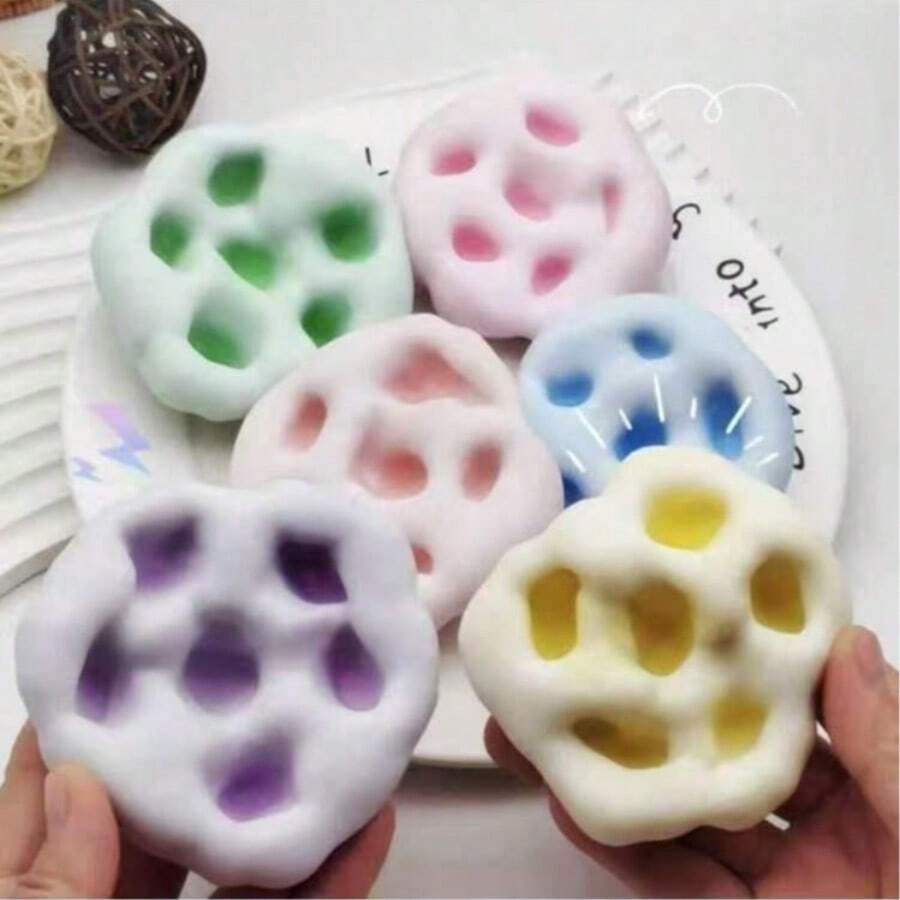 1/2pcs Super Interesting Stress Relief Mochi Squeezy Ball, Ultra Soft & Thin Ice-Like Shell, Anxiety & Anger Relief Toy, Helps Heal Negative Emotions. Moldable, Slow Rebound, Color Changing, Gift Bag Included. Random Style & Color, Stress Relief Cube - Multicolor - View 1