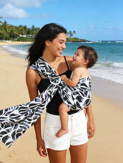 1 pieza Portabebés multifuncional, estilo bandolera, tamaño ajustable, lavable a máquina, conveniente para llevar al bebé al aire libre, adecuado para recién nacidos, mochila para bebé, portabebés para recién nacidos, portador portátil y ligero, asiento antideslizante