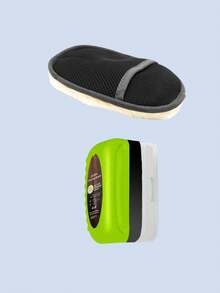 Bộ 2 món dung dịch chống sương mù cho kính chắn gió ô tô - Bàn chải làm sạch bằng nhựa ABS kèm miếng bọt biển và khăn lau microfiber, loại bỏ dầu mỡ, vết bẩn nước và sương mù, cải thiện tầm nhìn, dùng được cho kính chắn gió, cửa sổ bên, gương chiếu hậu, kính mắt, mũ bảo hiểm, dễ sử dụng. - Nhiều màu - Xem 20