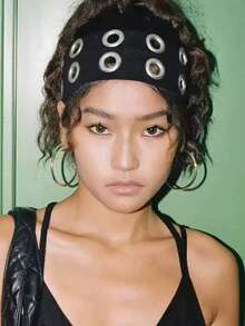 1/2pcs Retro Metal Hoop Wide Headband, European And American Street Style Punk Rock Fashion Hair Accessories Summer Outfits Summer Beach Hair Bands - Multicolor - View 3