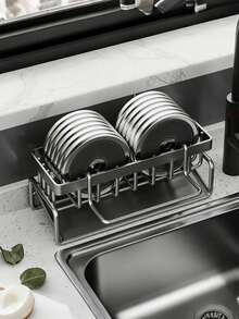 Practical Household Drain Storage Rack, Large Capacity Moisture-Proof Kitchen Organizer Shelf, Essential Tidy Home Supplies - Multicolor - View 4