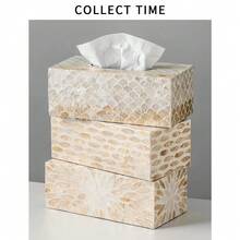 INS Style Light Luxury Natural Shell Decorative Tissue Box, Suitable For Living Room And Dining Room, Creative Desktop Storage - Multicolor - View 3