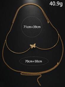 New Arrival Niche Butterfly Necklace-Style Body Chain, Popular For Evening Party & Nightclub, Sexy Body Jewelry For Women - Black - View 5