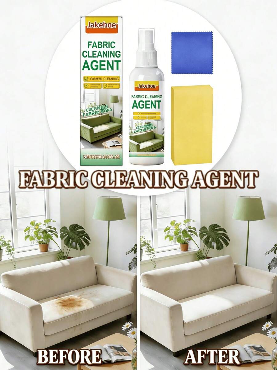 Jakehoe 布艺沙发干洗剂，纺织品窗帘地毯家用去污剂，日常家居清洁液 - 液體 - 查看 1
