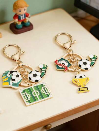 1 pieza Llavero creativo de regalo de aficionado al evento deportivo de la Copa del Mundo de fútbol, decoraciones de mochila de animación de la Copa del Mundo, colgantes de bolso, recuerdos de aficionados, letreros de animación de partidos, regalos para entusiastas del fútbol, regalos del Día de la Madre, regalos del Día de San Valentín, regalos del Día del Niño, regalos para amigos