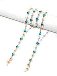 1pc Multicolor Crystal Rhinestone Metal Eyeglasses Chain - Multicolor - View 1