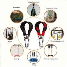 健身训练引体向上杆防滑吊带，多用途户外露营吊床带，沙袋带 - 彩色 - 查看 4
