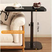 1pc Adjustable Side Table, Living Room Sofa Small Table, Mobile Coffee Table, Bedroom Bedside Table, Minimalist Portable Multifunctional Side Table, Adjustable Computer Desk, Adjustable Coffee Table - Multicolor - View 7