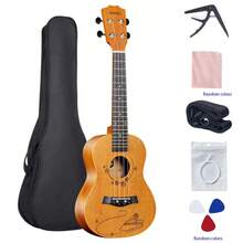 Ukulele de 23 pulgadas para principiantes, incluye ukulele y estuche de transporte - Multicolor - Ver 2