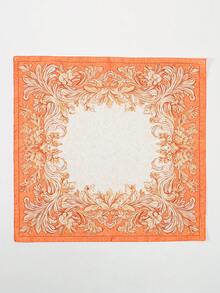 1pc Lightweight French Luxury Printed Bandana Scarf, Fashion Neckerchief - Multicolor - View 10