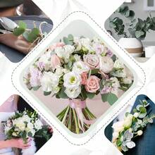 3/30/60/120pcs Mixed Eucalyptus Leaves & Stems, Artificial Silver Dollar Eucalyptus Leaves, Dried Eucalyptus Bunches, Wedding Vase Floral Decor - Green - View 7