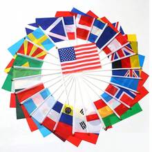 Bộ 10 cờ vẫy tay kỷ niệm World Cup 2026, gồm cờ quốc gia của Mỹ, Canada và Mexico. - Nhiều màu - Xem 1