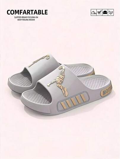 Dép đi trong nhà nam đế EVA mềm mại, thoải mái, chống trượt và chống mài mòn.